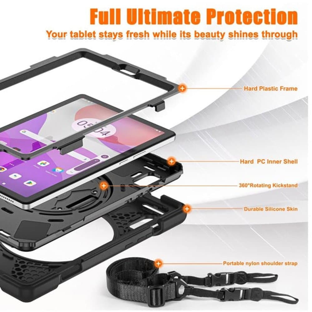 Protective Cover Case with Strap for Samsung Galaxy Tab S9