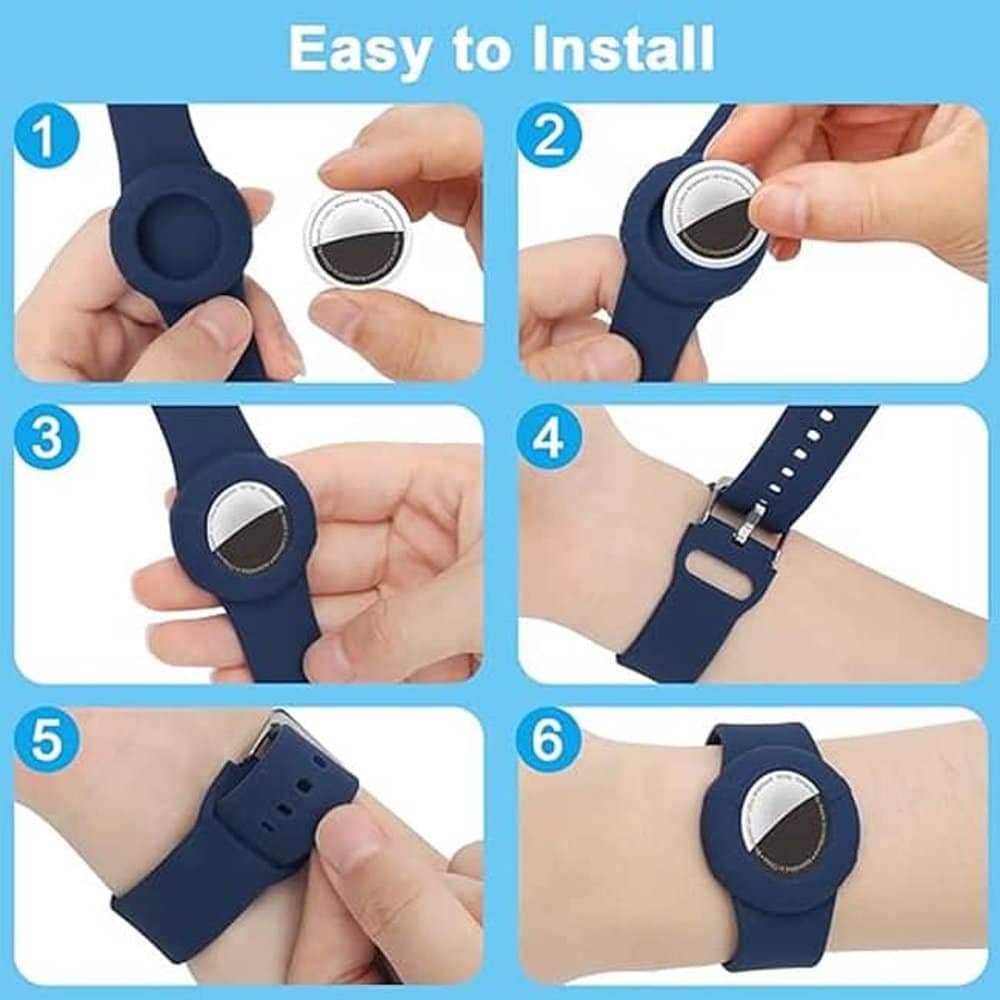 Silicone Strap with Protective Case Cover for Apple AirTag