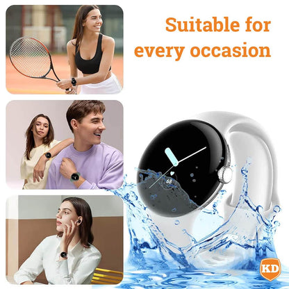 Silicone Strap for Google Pixel Watch 1- Black- S/M