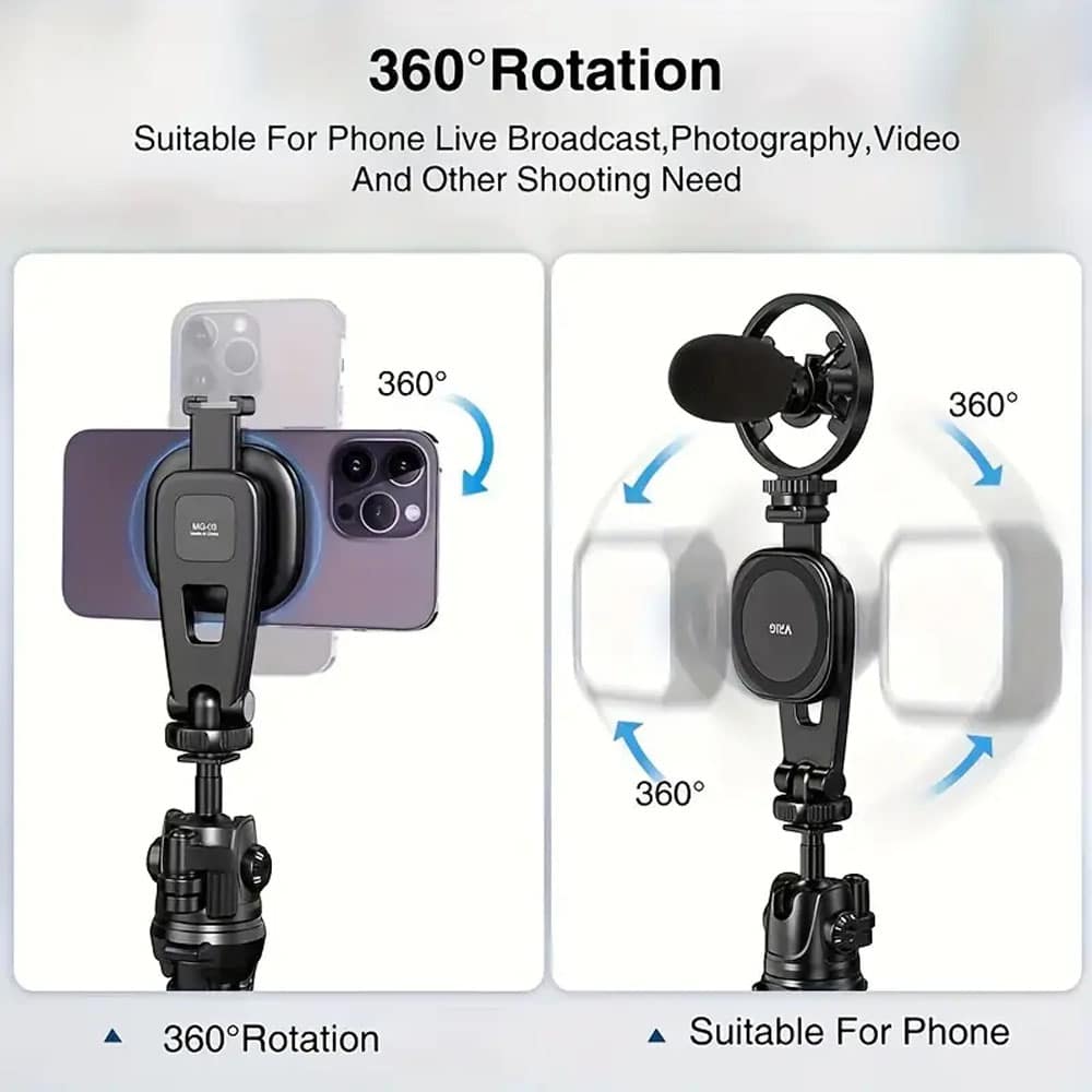 Magnetic MagSafe Phone Tripod Mount for iPhone 14/ 13/ 12