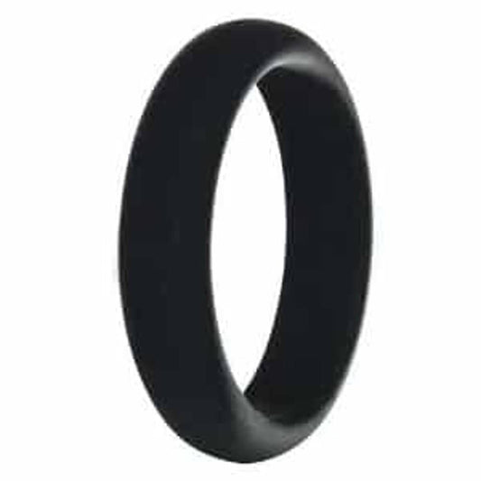 Women's Wedding Exercise Silicone Ring - 5mm - Black- S