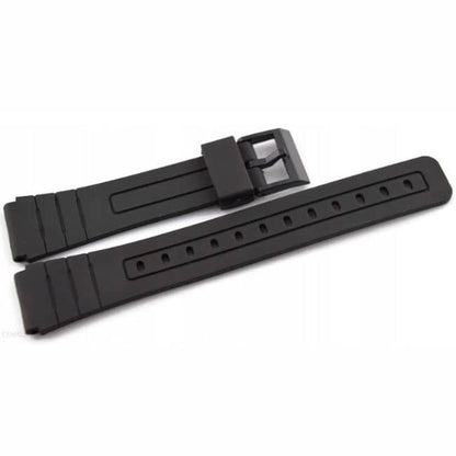 12mm Universal Watch Silicone Strap Replacement Band- Black
