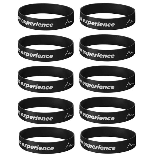 "It's An Experience" custom silicone wristband bracelet - Combo (x10)