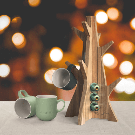 Mug Coffee Pod Tree Acacia wood Sengetti by Andy Cartwright