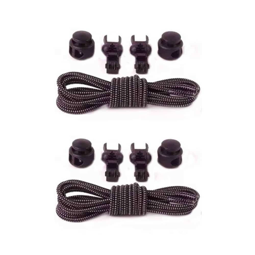 elastic lazy no-tie silicone speed laces - Brown (x2 Combo)