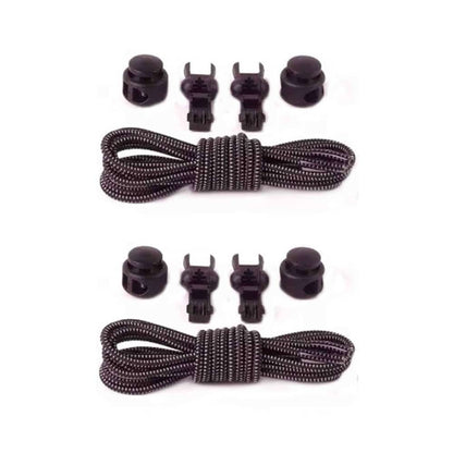elastic lazy no-tie silicone speed laces - Brown (x2 Combo)