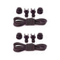 elastic lazy no-tie silicone speed laces - Brown (x2 Combo)