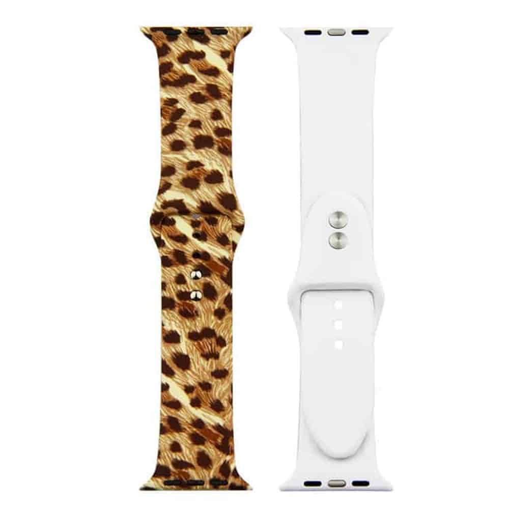 Leather & Silicone Strap Combo for  38/40/41mm Apple Watch