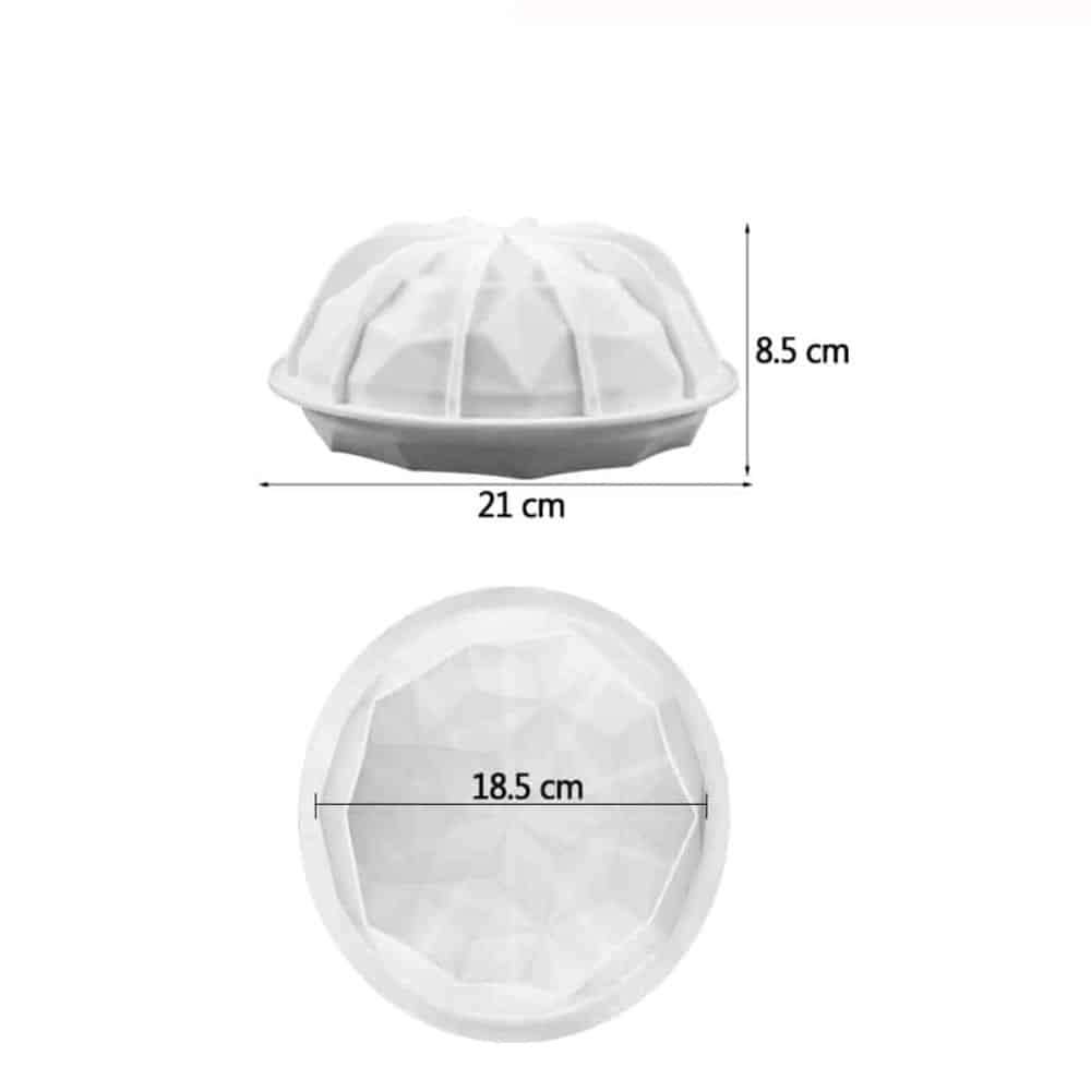Mini Diamond + Diamond Cake Silicone Baking Mould Combo