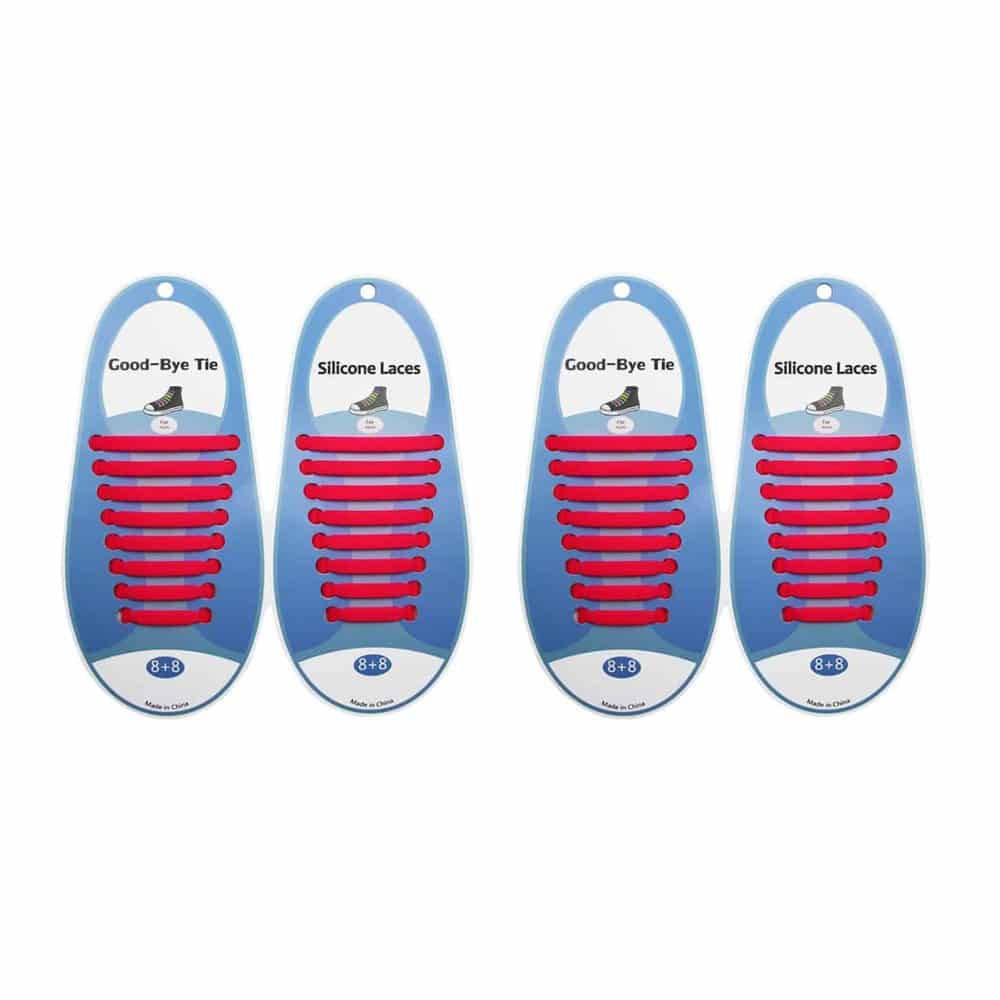elastic lazy no-tie silicone speed laces - Pink (Adults)(x2 Combo)