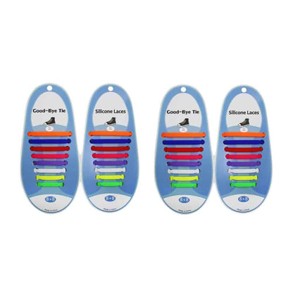 elastic lazy no-tie silicone speed laces - Rainbow (Adults)(x2 Combo)