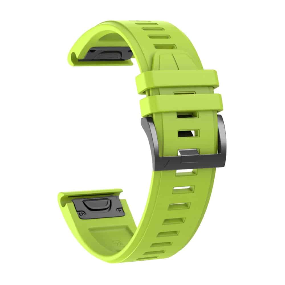 22mm Garmin Fenix 5/6/935/945/S60 Silicone Strap - Black/Purple/Green Combo
