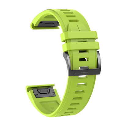 22mm Garmin Fenix 5/6/935/945/S60 Silicone Strap - Black/Purple/Green Combo
