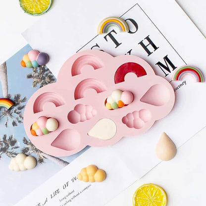 3D Rectangular Cloud & Rainbow/Unicorn Silicone Baking Mould- Combo