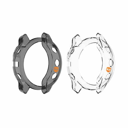 TPU Protective Anti-Scratch Case for Garmin Fenix 6S- Black and Clear Combo