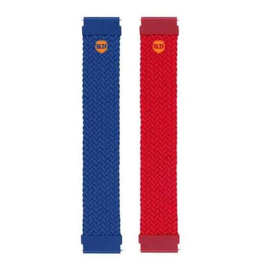 20mm Universal Watch Elastic Loop Strap- Red + Navy Combo