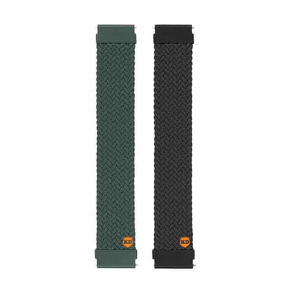 20mm Universal Watch Elastic Loop Strap- Green + Black Combo