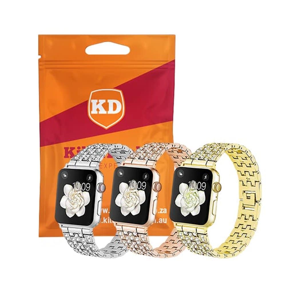 Rhinestone Steel Strap & Tool for 40mm Apple Watch- x3 - Combo