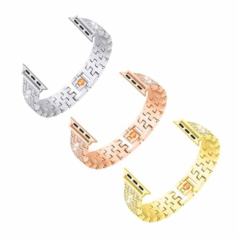 Rhinestone Steel Strap & Tool for 40mm Apple Watch- x3 - Combo