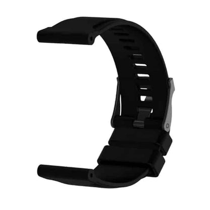 Sporty Silicone Strap for Suunto Core- Black + Yellow Combo