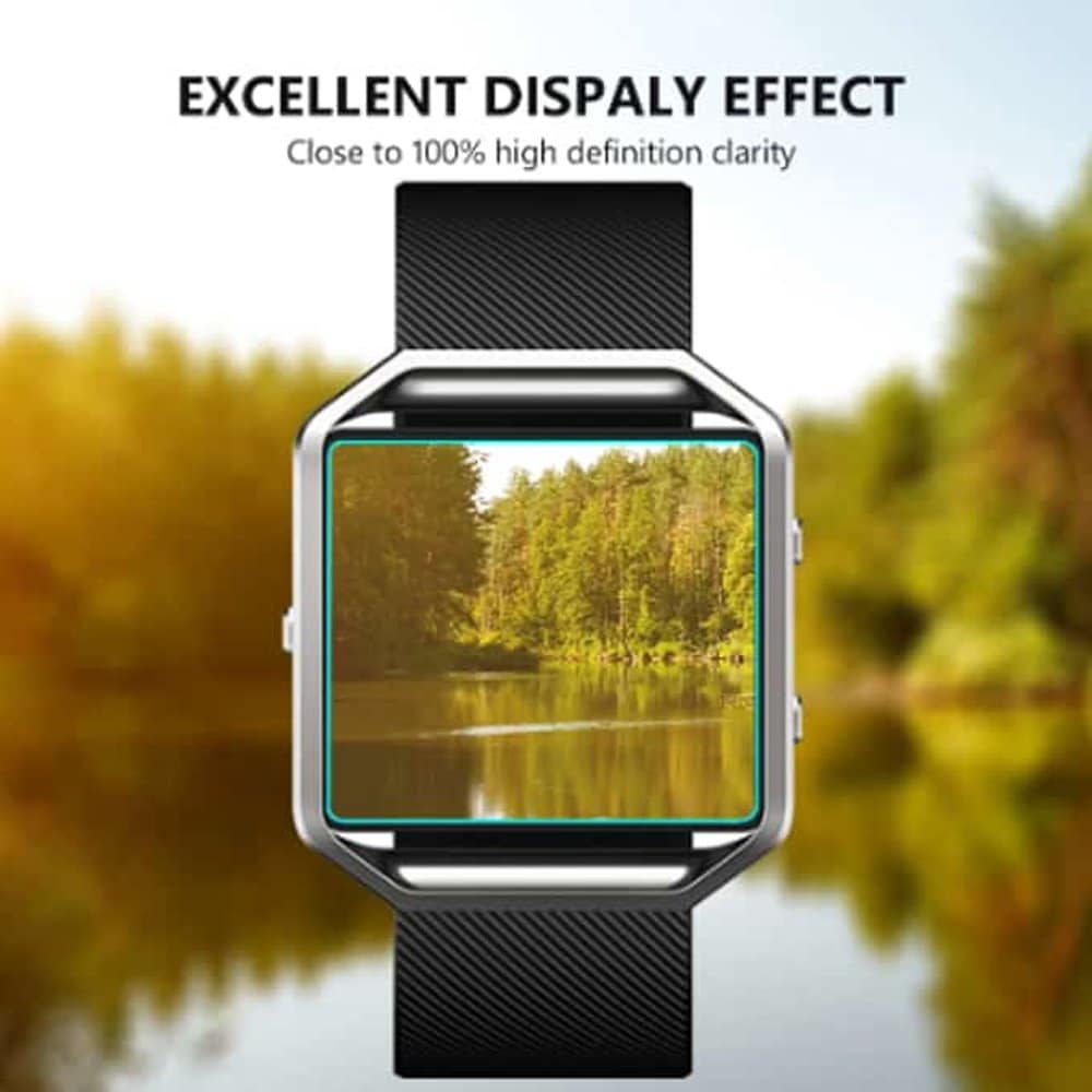 34mm No-Scratch Tempered Glass Screen Protector for Fitbit Blaze x2 Combo