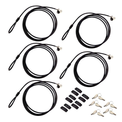 Anti-Theft Hardware Cable Lock- PC, Laptop, Tablet & Phone x5 Combo