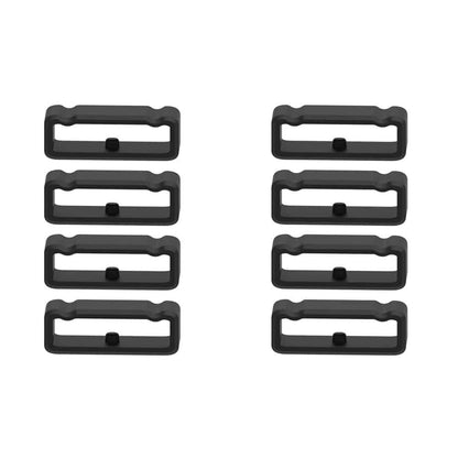 26mm Universal Watch Silicone Strap Loop Keepers (x8)- Black