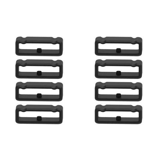 26mm Universal Watch Silicone Strap Loop Keepers (x8)- Black