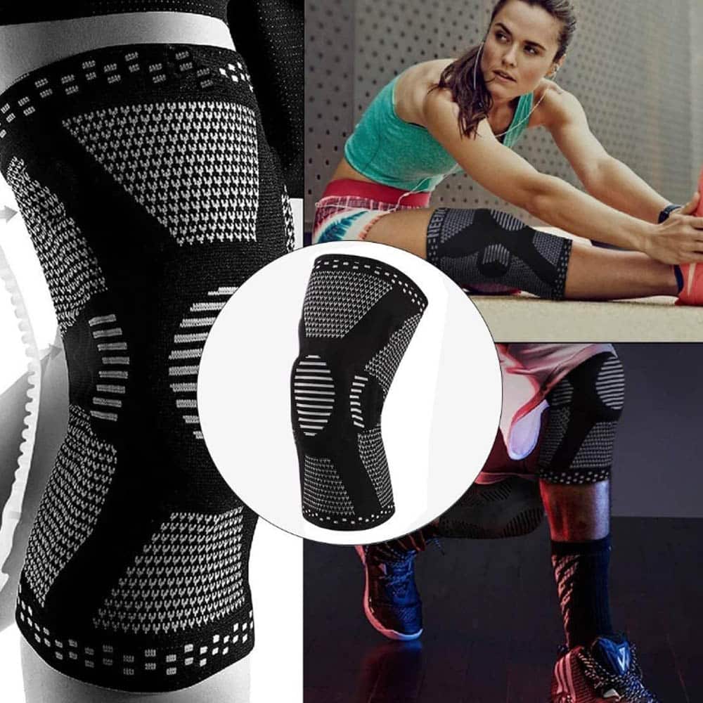 Elastic Sports Knee Compression Support Sleeve - Extra Large x2 Combo