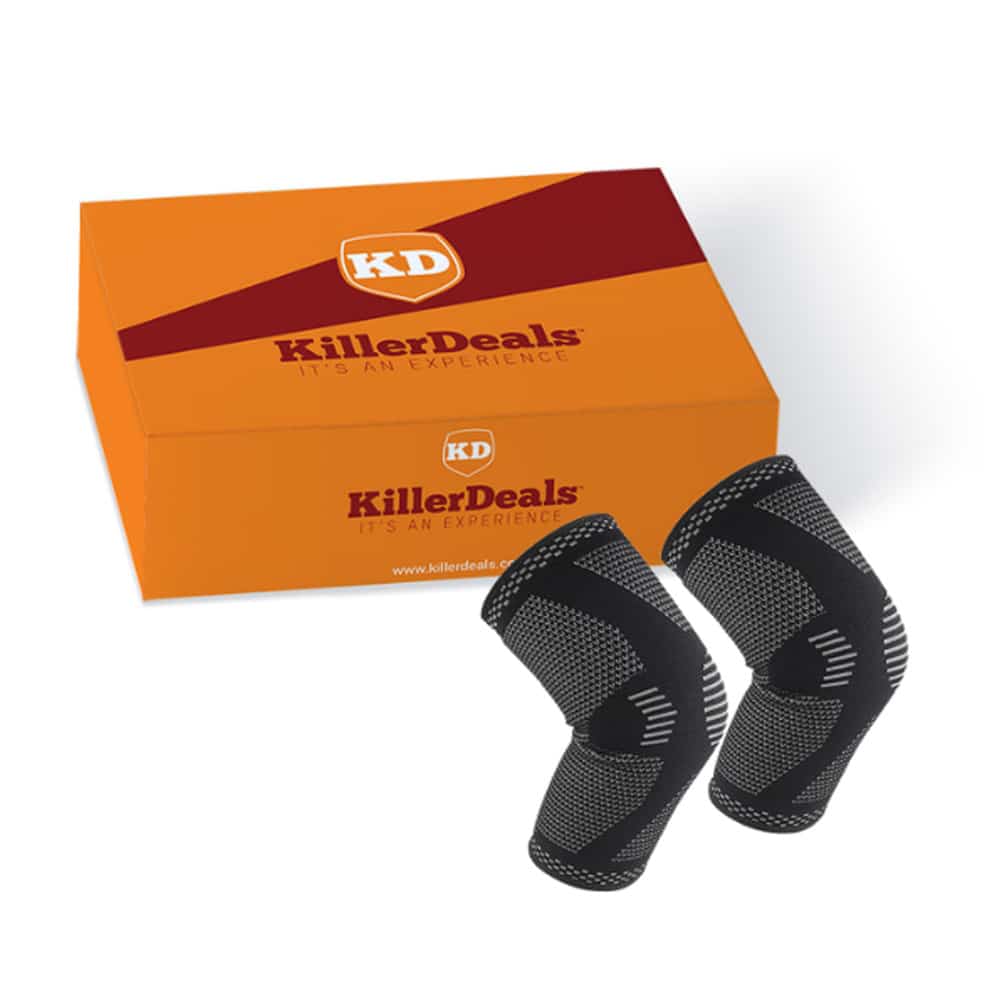 Elastic Sports Knee Compression Support Sleeve - Extra Large x2 Combo