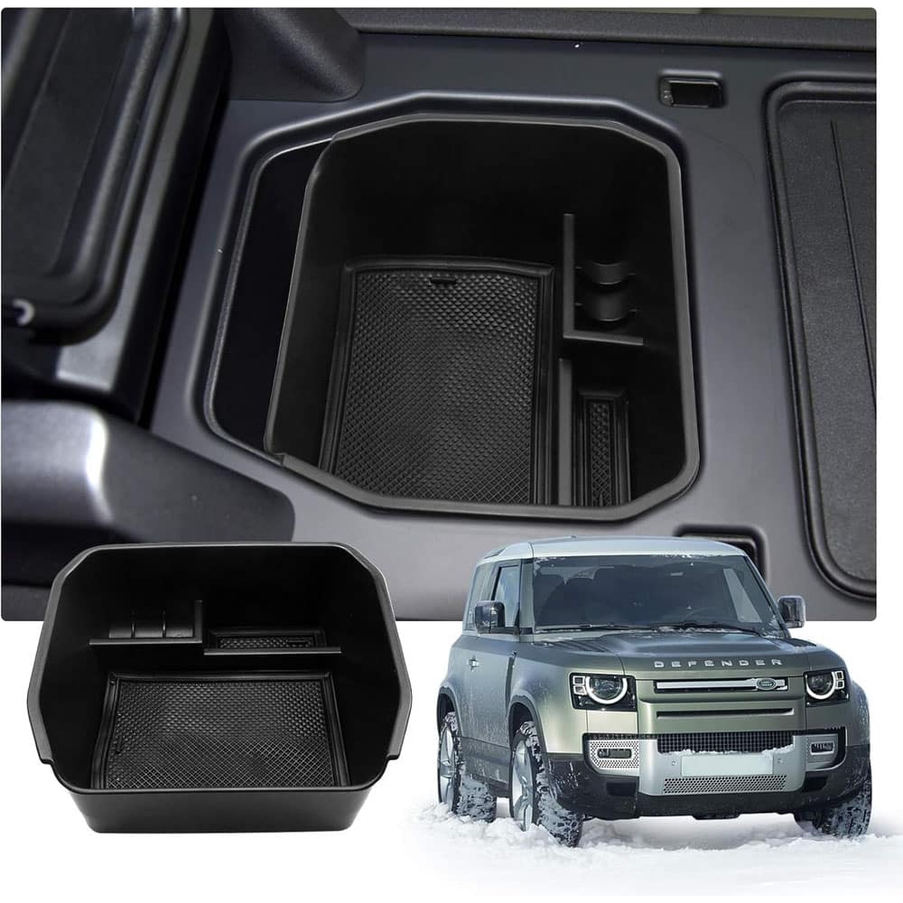 ABS Car Centre Console Storage Box Armrest Organizer for Land Rover Defender 2 Pack