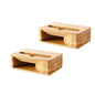 Universal Phone Wooden Bamboo Docking Stand & Sound Amplifier x2 Combo