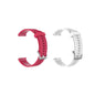 18mm Quick Release Silicone Strap for Garmin Vivoactive 4S/Vivomove 3S - PINK RED+White - Combo