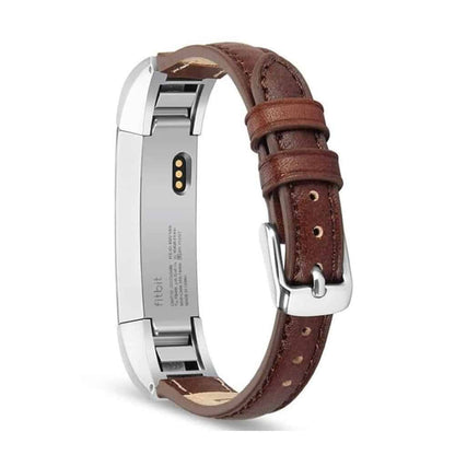 Fitbit Alta replacement leather strap - Black + Light Brown -  Combo