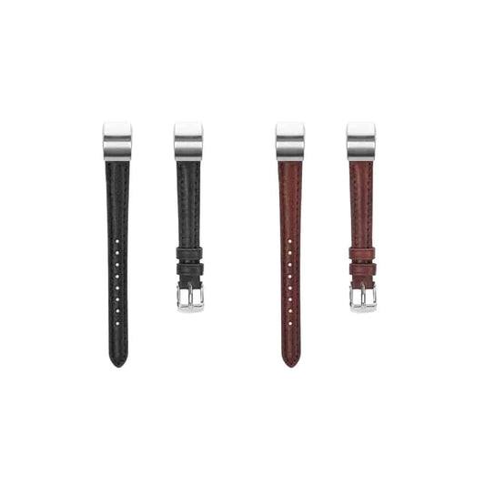 Fitbit Alta replacement leather strap - Black +  Dark Brown - Combo