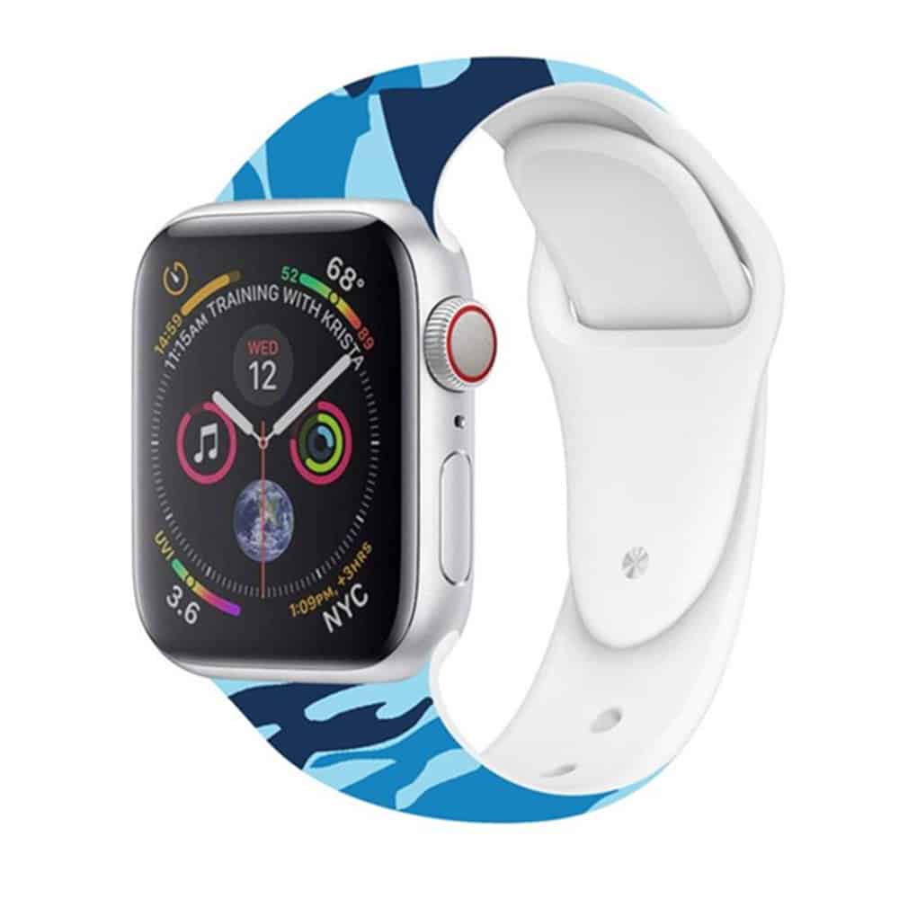 Silicone Strap for 38/40/41mm Apple Watch- Snake Skin & Colour Skull- S/M 2 Pack