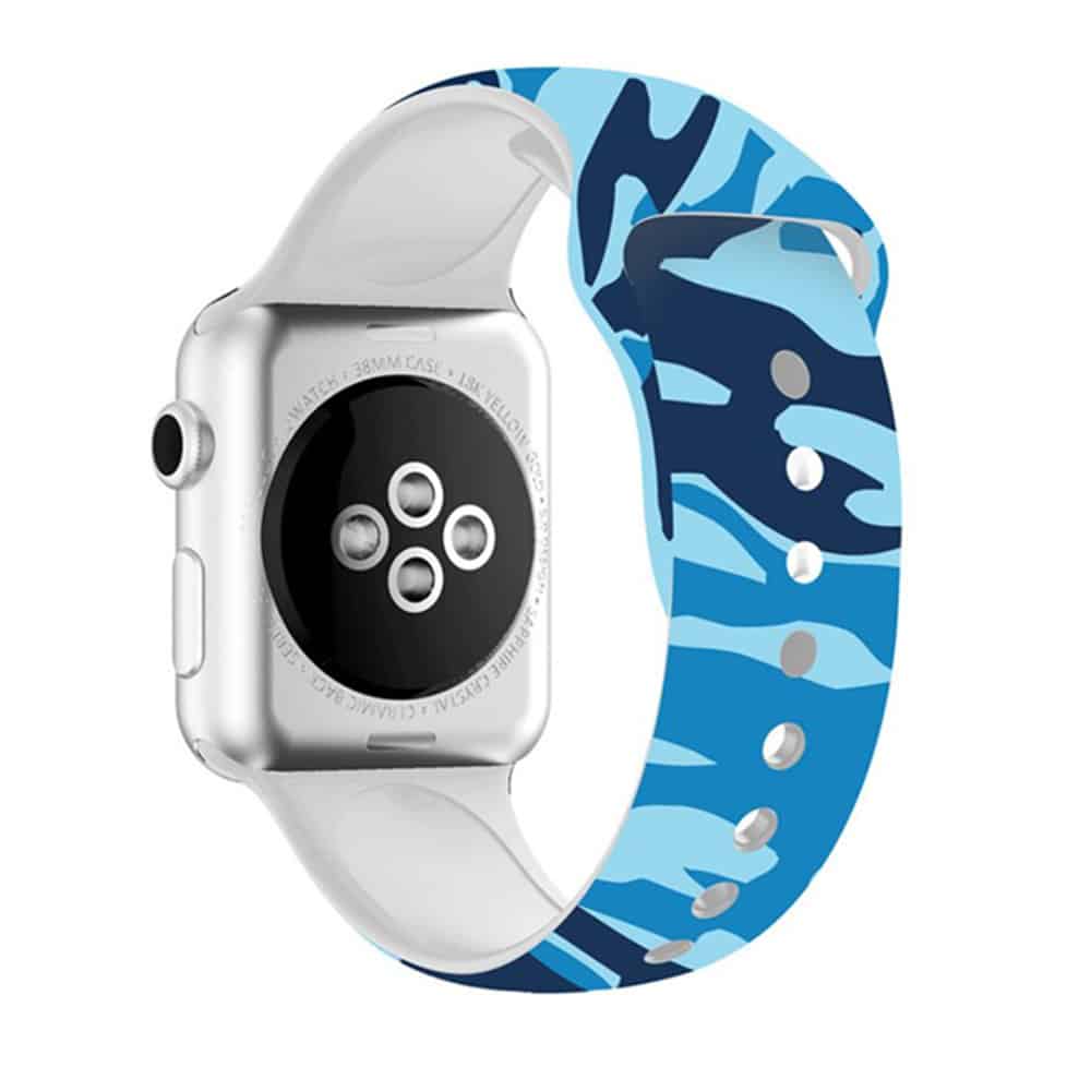 Silicone Strap for 38/40/41mm Apple Watch- Snake Skin & Colour Skull- S/M 2 Pack