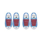 elastic lazy no-tie silicone speed laces - Red (Kids) x2 Combo