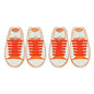 elastic lazy no-tie silicone speed laces - Orange (Kids) x2 Combo