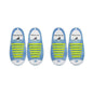 elastic lazy no-tie silicone speed laces - Yellow (Kids) x2 Combo