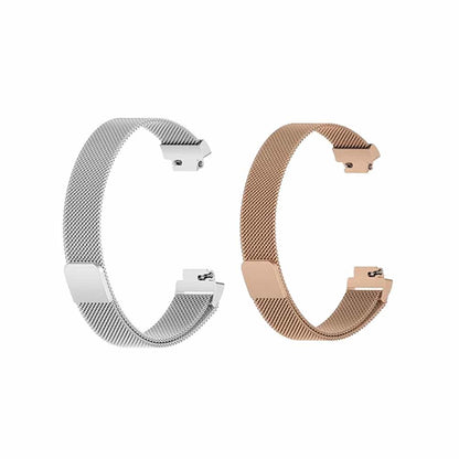 Milanese Stainless Steel Strap for Fitbit Inspire 2 (S/M)- Black/Gold Combo