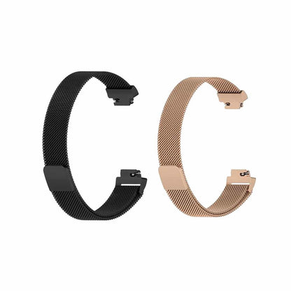 Milanese Stainless Steel Strap for Fitbit Inspire 2 (S/M)- Black/Gold Combo