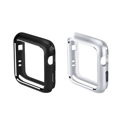 Magnetic Aluminum Protective Case for 44MM Apple Watch - Silver/Black Combo