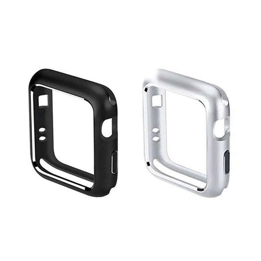 Magnetic Aluminum Protective Case for 44MM Apple Watch - Silver/Black Combo