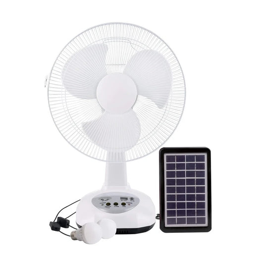 12 inch Rechargeable Fan with LED Lights 12V