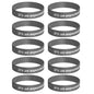 Silicone Band (it is a experience), 22cm Color:Grey with white print x10 Combo
