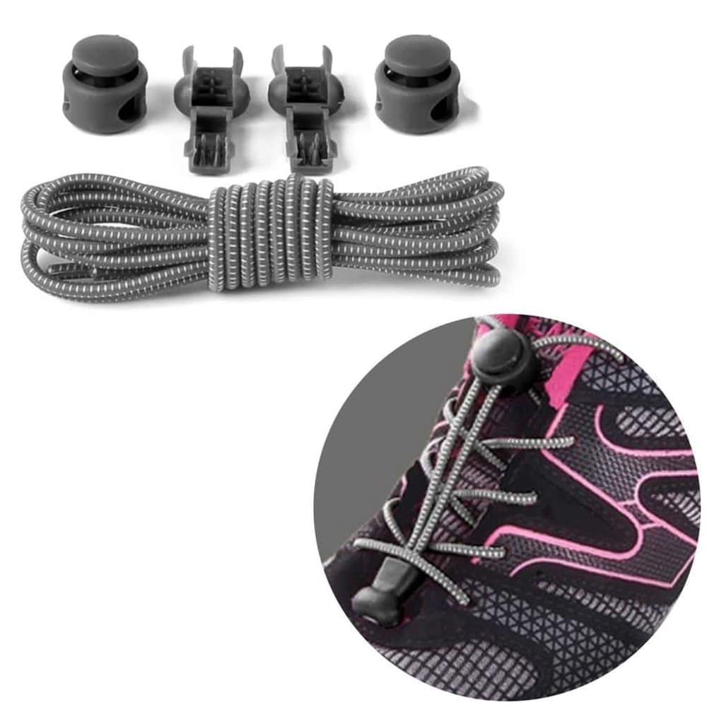 elastic lazy no-tie silicone speed laces - Brown (x2 Combo)