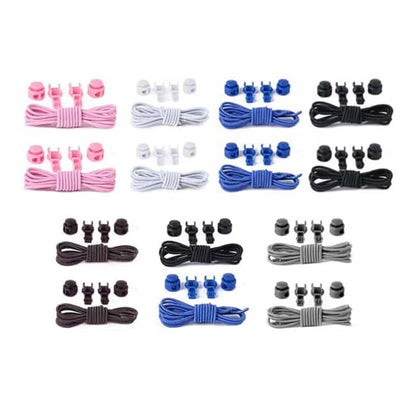 elastic lazy no-tie silicone speed laces - Brown (x2 Combo)