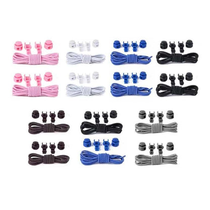 elastic lazy no-tie silicone speed laces - Brown (x2 Combo)