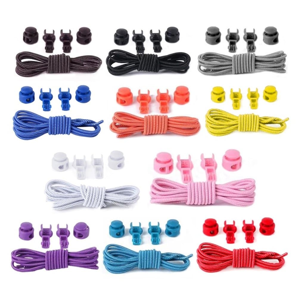 Lazy No-Tie Elastic Speed Shoelaces - Grey